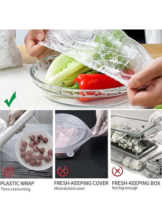 200 Reusable flexible transparent food covers + 20 piece of heat-insulating aluminum lids, For less than 0.50 cent keep food hot and fresh for Fruit ,Meals and Dishes - Image 4
